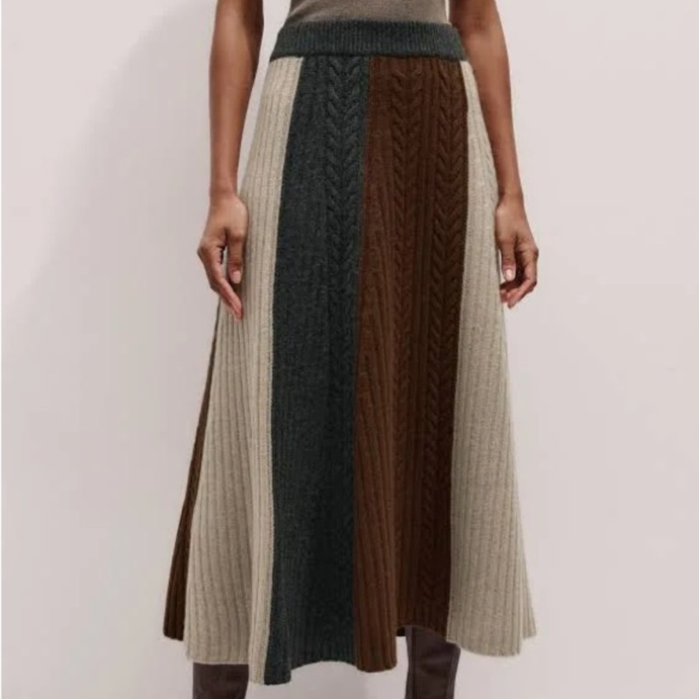 Cableknit ME+EM maxi skirt